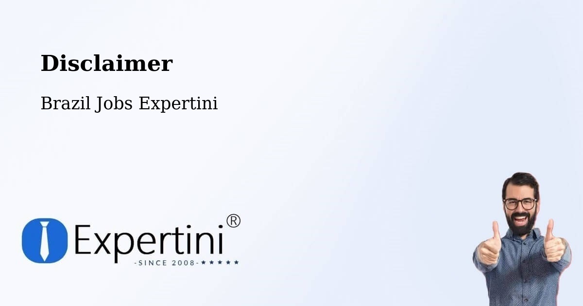 Disclaimer – Cajamar - Brazil Jobs Expertini